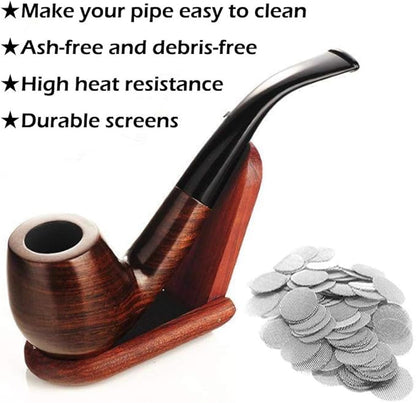 210pcs Stainless Steel Pipe Filters, 12.7mm Smoking Screens Pipe, Silver Mesh Screens Gauzes Filter with Storage Box