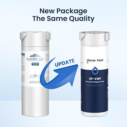 GLACIER FRESH XWF Replacement For GE XWF Refrigerator Water Filter Pack of 1 (Not for XWFE)
