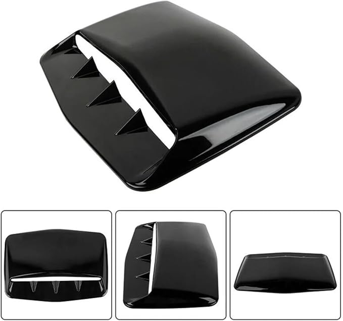 Universal Car Hood Scoop Air Flow Intake Decorative Turbo Bonnet Vent Cover Compatible For Audi And BMW Compatible For VW And Civic(Carbon look)