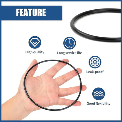 10-pack Water Filter O-rings, 5.51 Inch Sealing Gaskets for 151122 Housing, Rubber Replacement Parts for Large Filtration Systems, Flexible Leakproof, 1-set