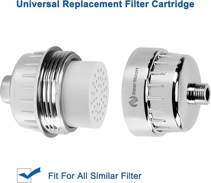 NearMoon 15 - Stage Replacement Cartridge Universal High Output Shower Filter with VC, Reduce Hard Water, Heavy Metal Impurity, Improve Skin & Hair, Fit Any Similar Filter (1 pack)