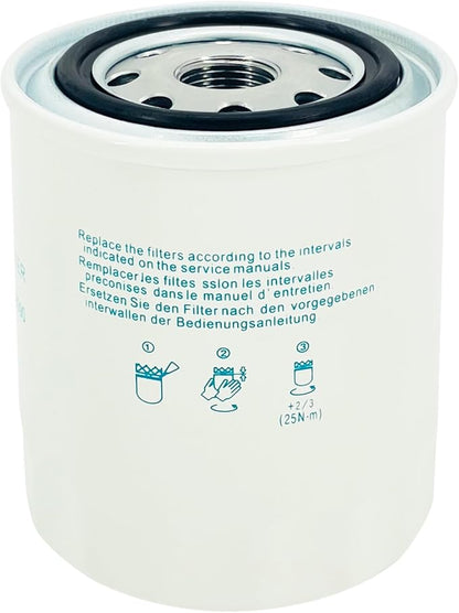 Euros K1211-82320 Air Fil-ter Maintenance Kit Fit For Kubota BX22D BX23S BX23D BX1880 BX2360 BX2380 BX2230 Rep HH150-32430/HHK20-36990 Oil/Transmission Filter (White-K1211-82320)
