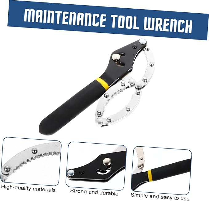 2Pcs Adjustable Oil Filter Wrench for Trucks and Farm Equipment Tool for Easy Removal of Tough Oil Filters Tight Spaces