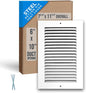 Fits 6x10 Duct Opening | Steel Return Air Grille by Handua | Vent Cover Grill for Sidewall and Ceiling | White | HVAC Cold Air Intake Grille | Outer Dimensions: 7.75"W X 11.75"