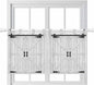 Farmhouse Wood Grain Kitchen Curtains 36 Inch Length, Small Window Curtains Tab Top, Vintage Country Barn Gate Grey Light Filtering Short Window Treatments Tier Drapes 27.5"x36" 2 Panel