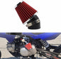 High Performance 48mm Motorcycle Air Filter, Dirt Bike Air Filter Compatible with HONDA YAMAHA SUZUKI ATV SSR TTR Dirt Bike, Inlet ID 48mm-Red