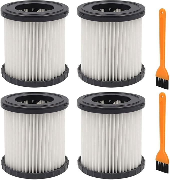 4 Pack DCV5801H Wet/Dry Vacuum HEPA Replacement Filter Compatible with DeWalt DCV580 & DCV581H, Reusable and Washable