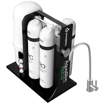 WINGSOL Integrated Reverse Osmosis Water Filter, NSF/ANSI 42/53/58, 8-Stage Under Sink RO Filtration System for 0 TDS Pure Water, Easy Installation Compact Size, No Electricity Needed