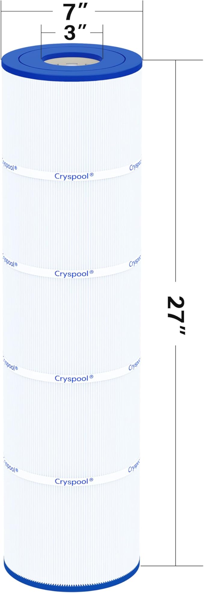 Cryspool® 07080 Filter Compatible with Jandy CL460, CV460, A0558000, R0554600, PJAN115, C-7468, FC-0810, 4X115 sq.ft Pool Filter Cartridges, 4 Pack