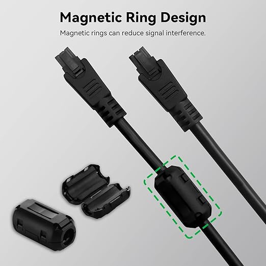 UniTak3D Extension Cable for Bambu Lab AMS Lite,39.37in 4-Pin Cable with Magnetic Ring Filter Compatible with Bambulab A1/A1mini AMS-Lite 3D Printers(Not for X1/P1 Series)