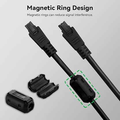 UniTak3D Extension Cable for Bambu Lab AMS Lite,39.37in 4-Pin Cable with Magnetic Ring Filter Compatible with Bambulab A1/A1mini AMS-Lite 3D Printers(Not for X1/P1 Series)