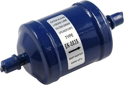 Refrigerant Filter Dryer Liquid Line Filter Drier 3/8 IN Sweat SDML-083S Compatible with HFC CFC HCFC Straight Cool Air Conditioner From 1 to 5 Tons, Widely use in Refrigeration and Heating Systems