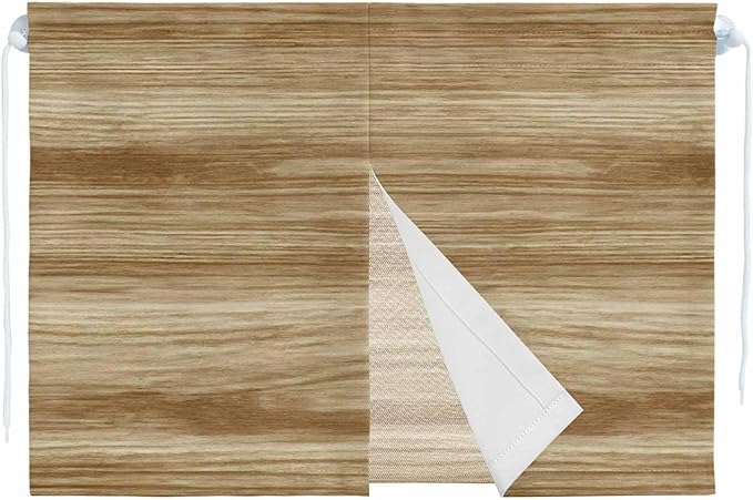 Light Brown Wood Grain Magnetic Double Layer Car Window Shades,Side Window Curtains for Blackout/Breathable Mesh View,Western Farmhouse Barn Door Privacy Sun Shades for Heat/UV Protection 26x20in 1pcs