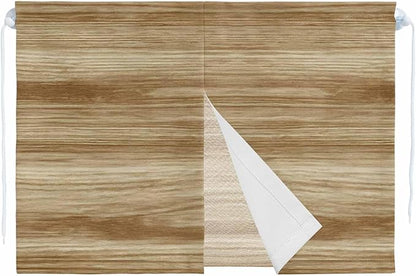 Light Brown Wood Grain Magnetic Double Layer Car Window Shades,Side Window Curtains for Blackout/Breathable Mesh View,Western Farmhouse Barn Door Privacy Sun Shades for Heat/UV Protection 26x20in 1pcs