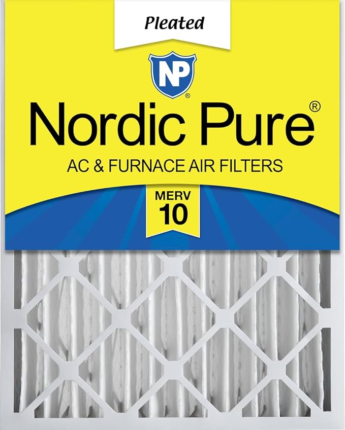 Nordic Pure 16x25x4 (Actual Size: 15 1/2 x 24 1/2 x 3 5/8) Pleated MERV 10 Air Filter 1 Pack
