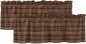 2 Pack Kitchen Valance for Windows, Farm Brown Wood Board Light Filtering Rod Pocket Valances Short Curtain, Vintage Farmhouses Barn Window Curtain for Bedroom Bathroom Living Room 54x18in