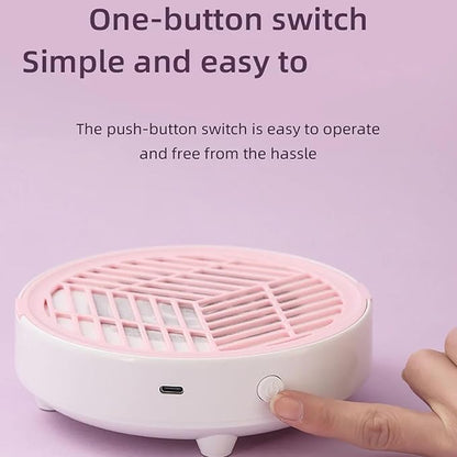Nail Dust-Collector Filter for Nail Techs, Rechargeable Nail-Dust-Collector Sheets, Low Noise & Ergonomic Handle Design, Powerful Nails-Fan Nails-Tech-Must Haves for Gel Polish, Salon & Home Use