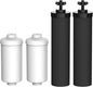 Filterlogic NSF/ANSI 372 Certified Water Filter, Replacement for Berkey® Black Filters (BB9-2®) & Fluoride Filters (PF-2®) Combo Pack