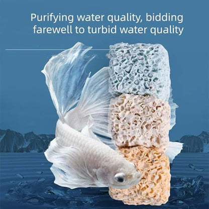 Aquarium Ceramic 420g Bio Ceramic Media Ring for Aquarium Filter Replacement Biological Material Remover for Aquarium Fish Tank Pond Filter