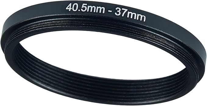 40.5mm to 37mm Step-up Adapter Rings Filter Adapter Black Metal Step Down Filter Ring Adapter Compatible with All Brand UV CPL ND Camera Lens Filter Stepping Rings (40.5mm-37mm)