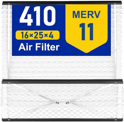 2Pack 410 Replacement Filter Compatible with Aprilaire Size: 16x25x4 MERV 11 Whole House Air Purifiers model:1410, 1610, 2410, 2416, 3410, 4400.Not fit for 1413 Upgrade Kit(Model 2140 or 2400)