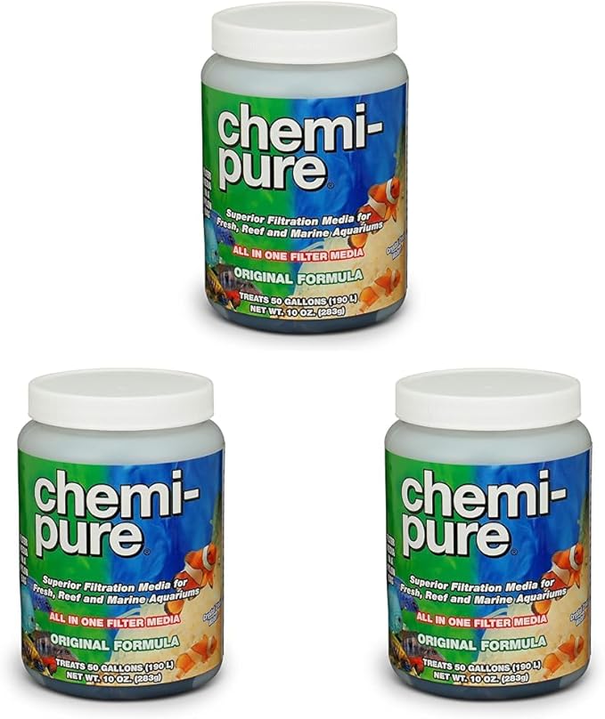 Boyd Enterprises ABE16705 Chemipure Filter Media for Aquarium, 10-Ounce (Pack of 3)