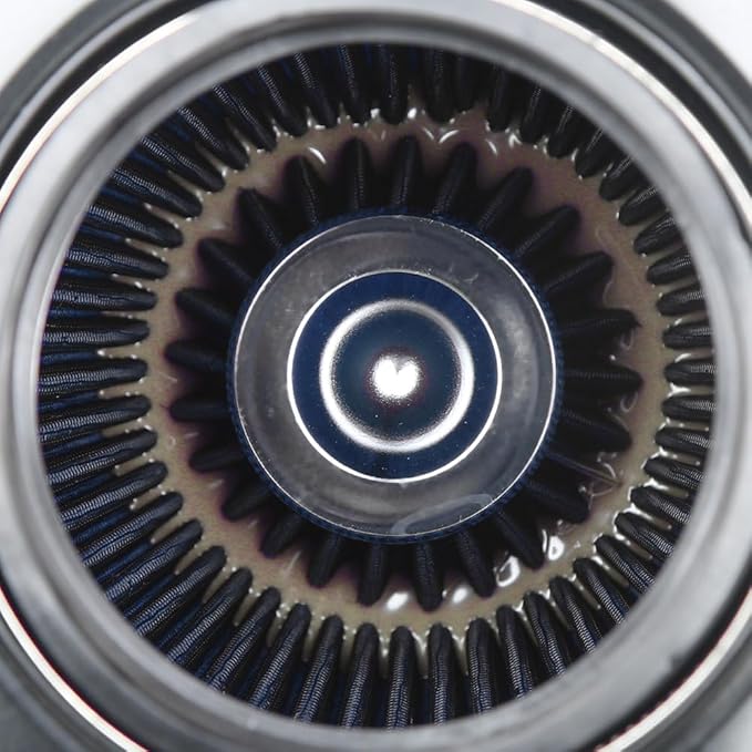 Universal 3/3.5/4" (75/89/100mm) High-Flow Air Filter, Reusable Cone Cold Air Intake, High Performance, Clamp-On Car High Flow Air Kit, Flange Diameter: 3/3.5/4 Inch, Height: 10 Inch, BLUE