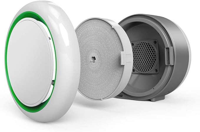AVARI™ 525 Green Desktop Personal Air Purifier made in Korea. Filtering Personal Breathing Zone. Ultra Quiet Electro-Static Filters to 0.1 Micron
