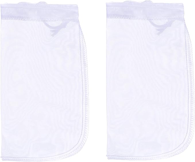 ALEGI 180 Micron Aquarium Filter Media Fine Mesh Bag, 8" by 4" Small Extra Fine Media Bags