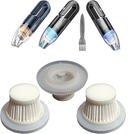 Hepa Filters Replacement compatible with UPFOX Car Vacuum Portable Cordless, Filters for LIPWUS Portable Mini Car Vacuum, 3pack Washable Filters Works on Absob AB-105 Handheld Vac.