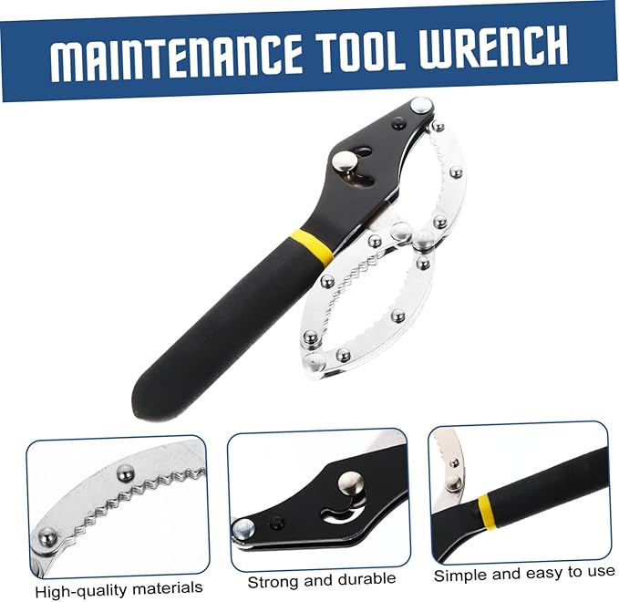 2pcs Adjustable Oil Filter Wrench Tool for Easy Removal of Oil Filters Compatible with Small to Medium Trucks and Farm Equipment