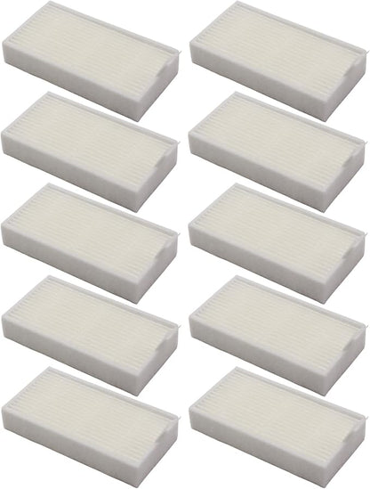 10pcs HEPA Filter for ILIFE Vacuum Cleaners, Replacement Filters for ILIFE V3, V3S, V3S Pro, V5, V5S, V5S Pro V5s Pro 2 V5s Plus Noisz S5 Robotic Vacuum Cleaner Robot Vacuum Filters