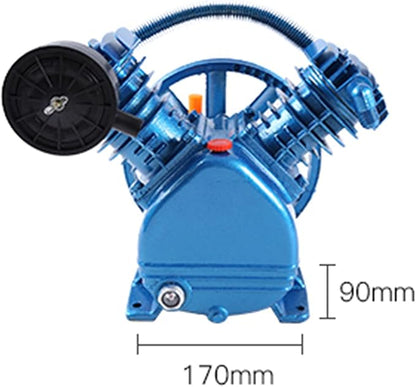 Air Compressor Pump Head 3Hp 175PSI 2-Cylinder Air Compressor Pump Pneumatic Air Compressor Motor Air Pump Head For Mining Construction Scientific Research Factory 2200W 13.78 * 9.84 * 12.6In