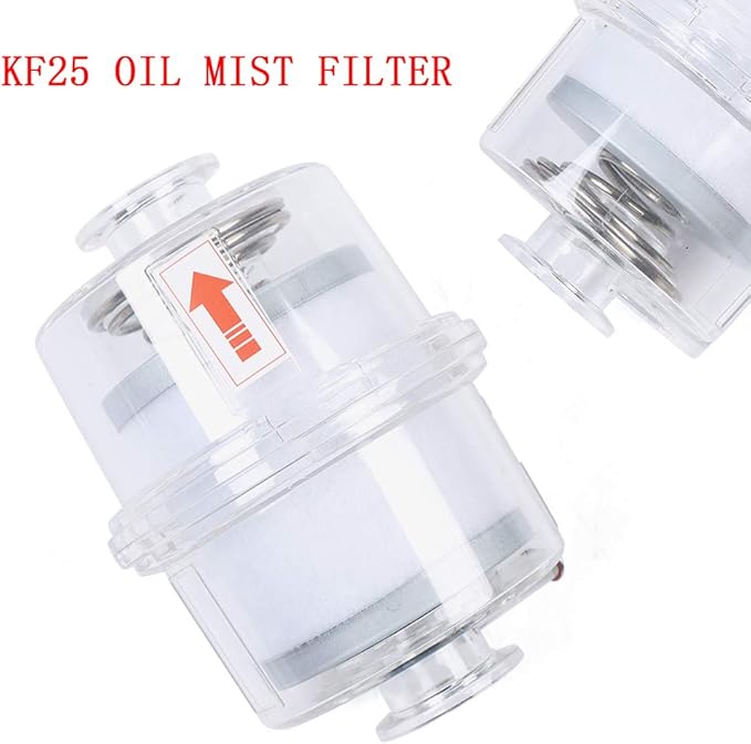 YIYIBYUS New Oil Mist Filter for Vacuum Pump Fume Separator Exhaust Filter KF25 Interface High Efficiency Filtration 95%