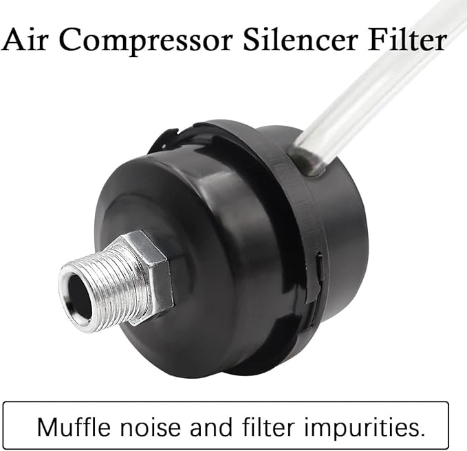 2 pcs 1/4" Thread Air Compressor Silencer,Air Compressor Intake Filter Sound Muffler Accessories 13mm for generators,blowers, exhaust ports