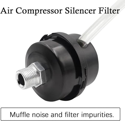 2 pcs 1/4" Thread Air Compressor Silencer,Air Compressor Intake Filter Sound Muffler Accessories 13mm for generators,blowers, exhaust ports