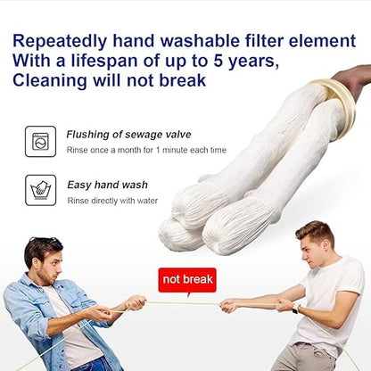 0.01 Micron Whole House Water Filter System, Ultrafiltration Water Filtration System with 3-5 Year Lifespan for Well & City Water (8.81GPM / 52,834 GL) - UF4
