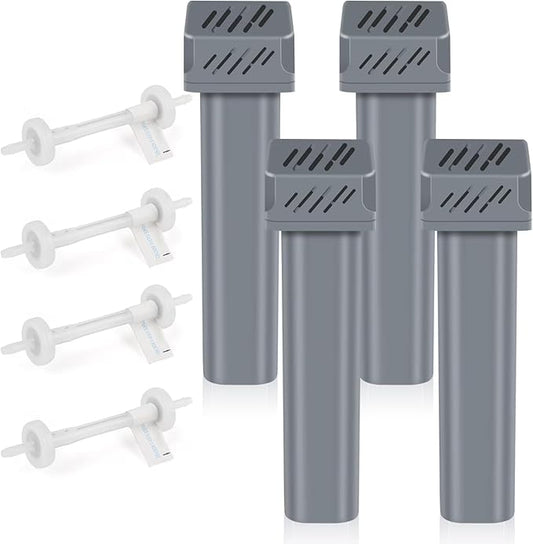 (4 Pack) Replacement Cartridge Filter Kit Compatible Filter Replacement Kit SC1200 Machine Clean Filters Included 4 Filters Kit and 4 Check Values