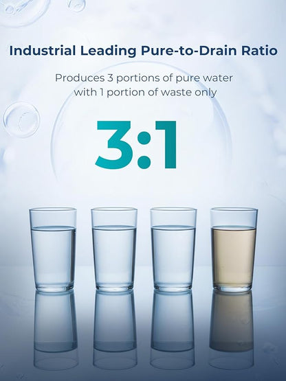 VIOMI® RO Water Filtration System,TDS PFOS&PFOA Reduction, 9 Stage Reverse Osmosis Water Filter, 600GPD, NSF/ANSI 372&53&42 Certified, Tankless Reverse Osmosis System Under Sink with Faucet