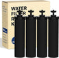 Water Filter Replacement Compatible with Big Berkey® Filter Gravity Water Filter System Parts and Accessories, NSF/ANSI 42&372 Certified (4 Pack) BB9-2® Black Berkey Water Filters Cartridges
