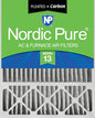 Nordic Pure 20x25x5 (Actual Size: 19 7/8 x 24 7/8 x 4 3/8) Honeywell Replacement Air Filters MERV 13 Plus Carbon 1 Pack
