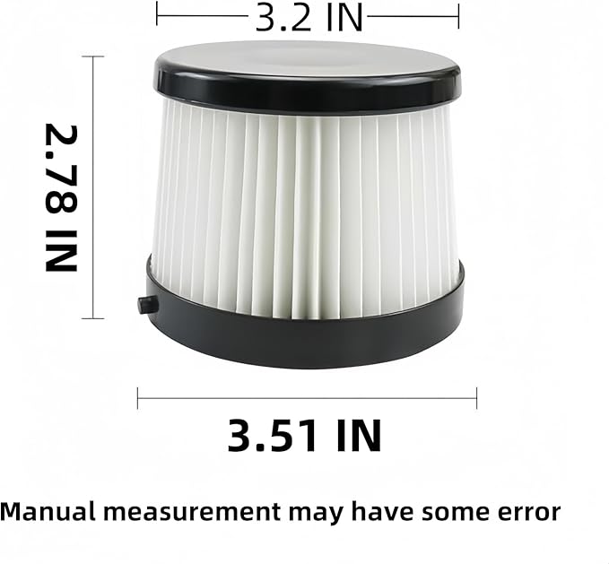 DCV501HB DCV5011H Replacement HEPA Filters. Compatible With DEWALT 20V Vacuum Cordless Handheld Vacuum Filter. Compared To Part DCV5011H DCV501HB Filter. Washable And Reusable Kits.4 Packs