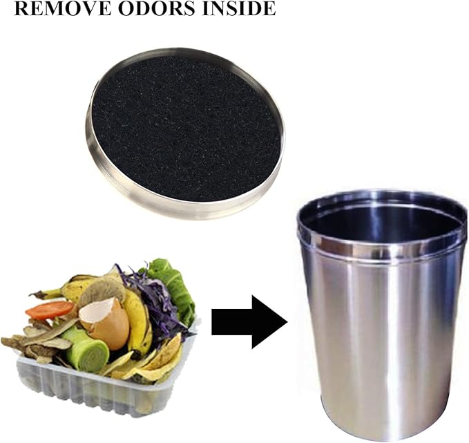 7.25inch Kitchen Compost Bin Charcoal Filter Replacements, Compost Pail Replacement Carbon Filters 7.25 inch, Round
