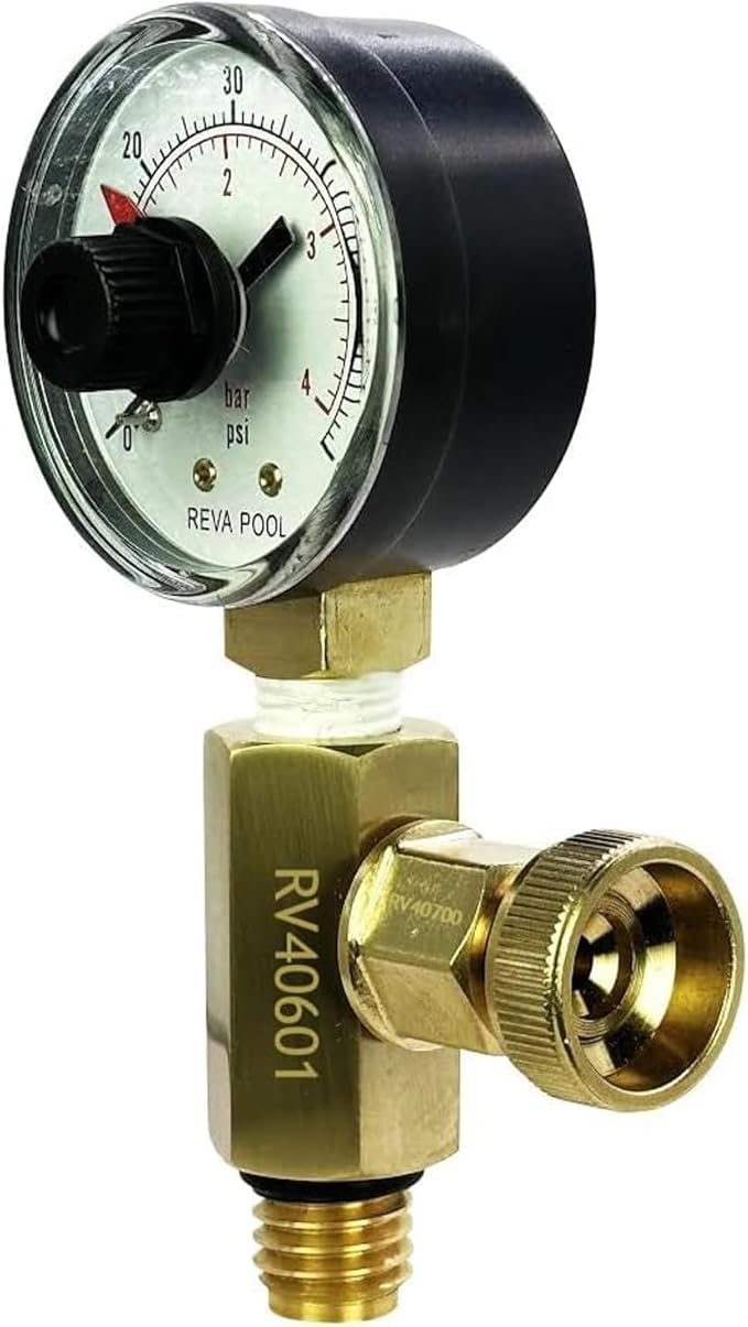 RV40601 Brass Replacement Air Relief Valve Adapter | Compatible with DEX2400S, Dial Pressure Gauge ECX270861 | Include O-Ring for Seamless Installation | Essential Pool Maintenance Accessory