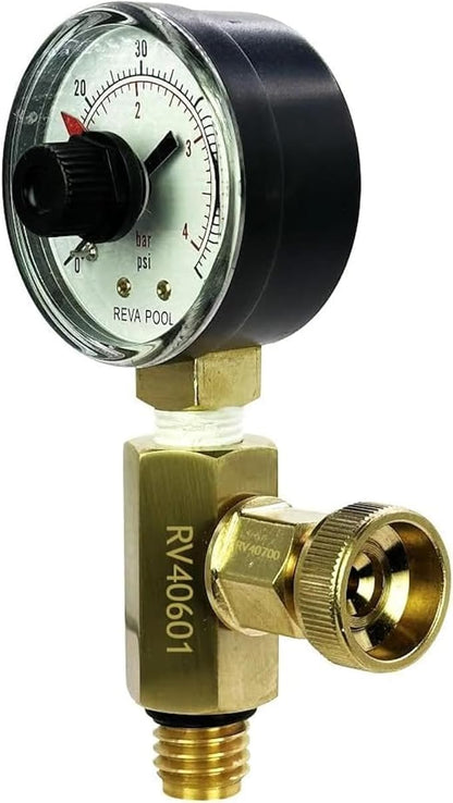 RV40601 Brass Replacement Air Relief Valve Adapter | Compatible with DEX2400S, Dial Pressure Gauge ECX270861 | Include O-Ring for Seamless Installation | Essential Pool Maintenance Accessory