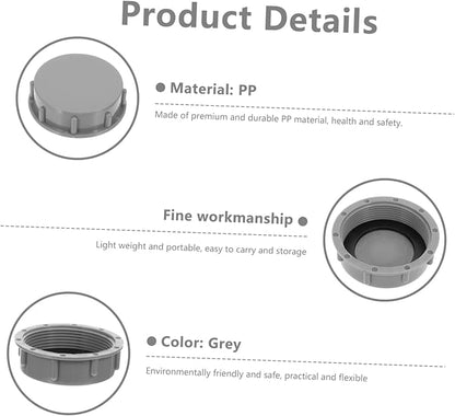 DOITOOL 18pcs Pp Pipe Caps for Drainage Caps for Waste Processing Easy Installation Grey Color for Bathroom Kitchen Use