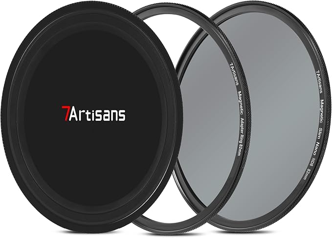 7artisans Nano Magnetic Filter UV Filter ND Light Reduction Filter/CPL Polarization Filter/GND Gradient Filter/Black Mist 1/4 Portrait Photography Filter Suitable for Lens(67mm ND8)