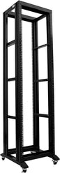 Raising Electronics Server Rack Open Frame Rack 4 Post 19 inch Adjustable Server/Audio Rack Cold Rolled Steel(42U,17Depth)