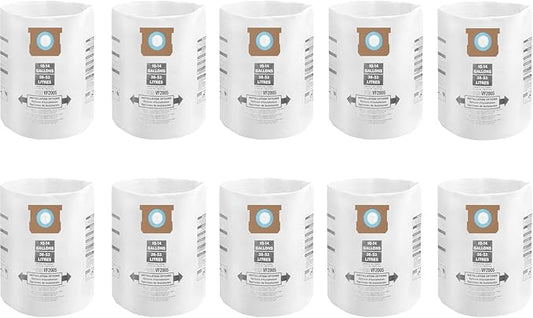 10 Pack Shop Vac 10-14 Gallon Vaccum Bags, ALYYDBG Type F 90662 9066200 9066233, Type I 90672 9067200, 9067211 Filter Bags