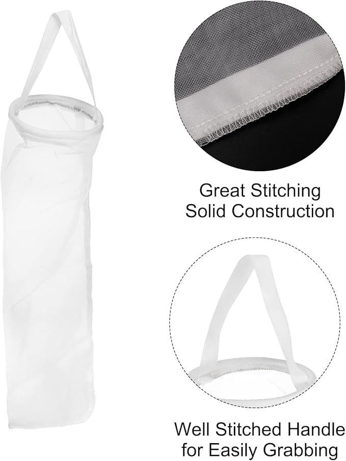 uxcell Paint Filter Bag 40 Mesh (31.9"x7") Nylon Strainer for Filtering Paint, Gasoline, Fuel